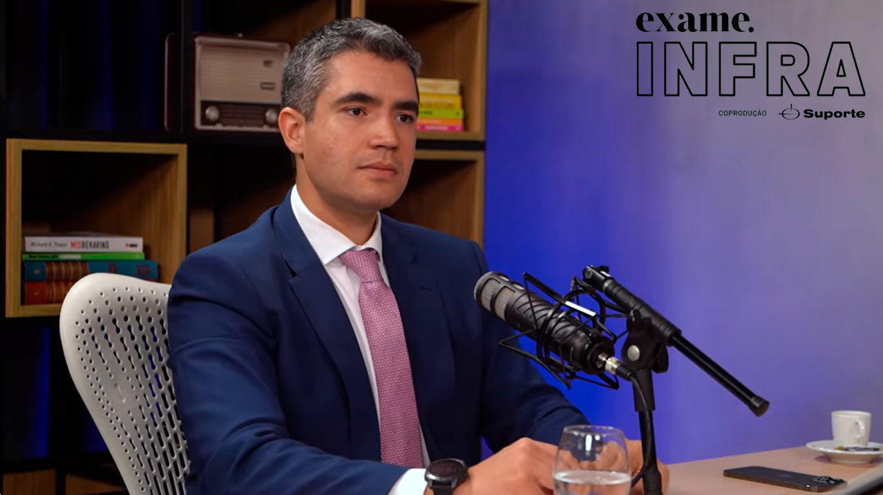 foto - EXAME Infra - Episódio 22 - Guilherme Theo Sampaio - “Teremos 12 leilões de rodovias e 3 de ferrovias em 2026. Ferrogrão vai no 1º semestre”.