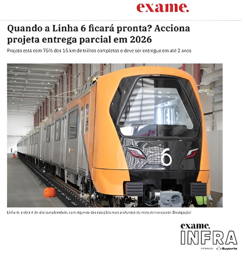 foto - Quando a Linha 6 ficará pronta? Acciona projeta entrega parcial em 2026