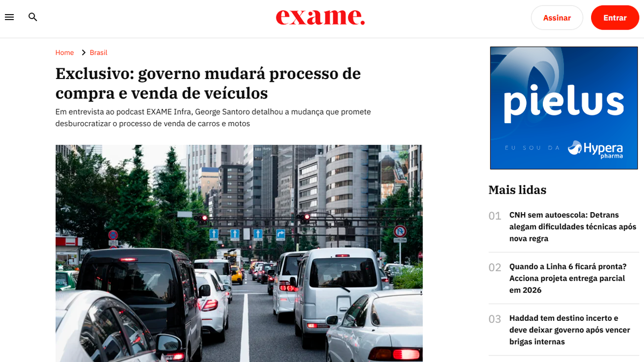 foto - Suporte Na Imprensa – Governo vai mudar processo de compra e venda de veículos no Brasil