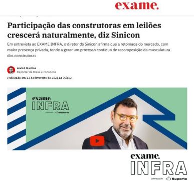 foto - Participação das construtoras em leilões crescerá naturalmente, diz Sinicon