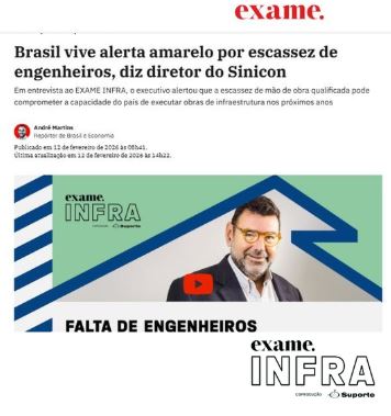 foto - Brasil vive alerta amarelo por escassez de engenheiros, diz diretor do Sinicon
