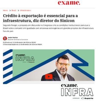 foto - Crédito à exportação é essencial para a infraestrutura, diz diretor do Sinicon