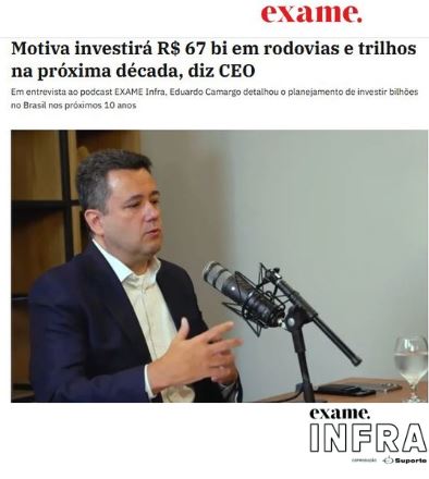 foto - Motiva investirá R$ 67 bi em rodovias e trilhos na próxima década, diz CEO
