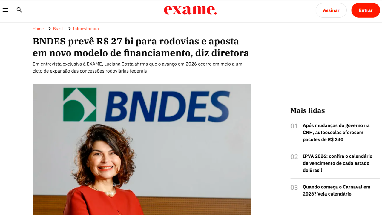 foto - Suporte Na Imprensa – BNDES libera R$ 2,7 bilhões para rodovias e aposta em forte ciclo de concessões